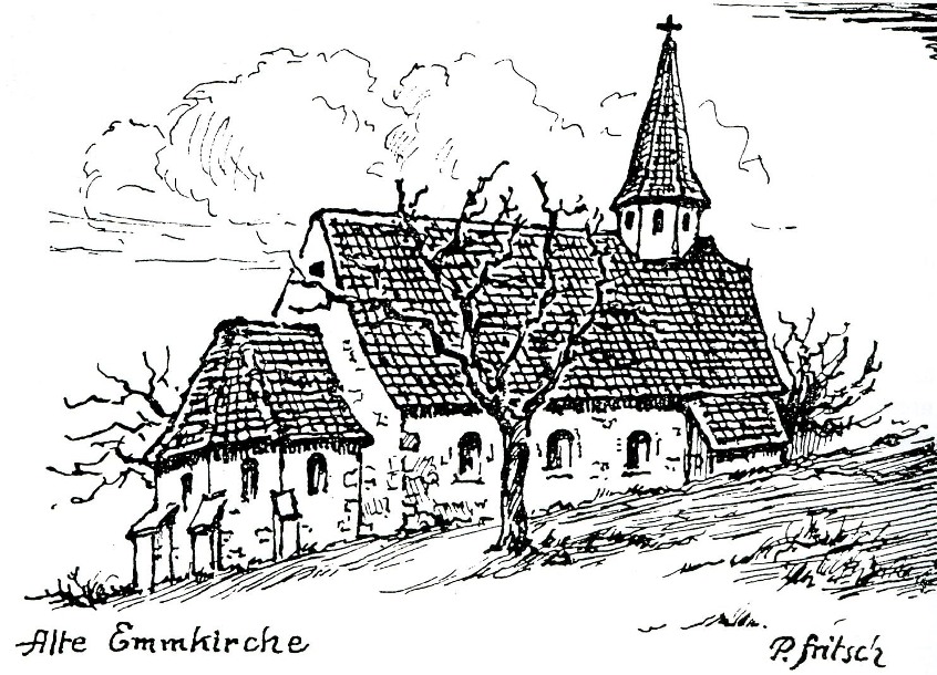 L’ancienne chapelle de l’Emm – Illustration de P. Fritsch, s.d.